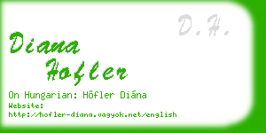 diana hofler business card