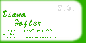 diana hofler business card